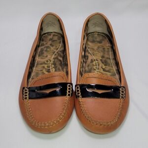 Sam Edelman Flora Penny Loafers Brown Leather Women's 10